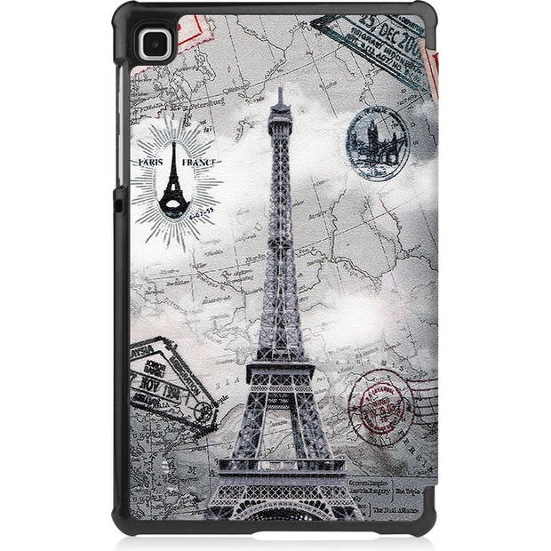 Basey Samsung Galaxy Tab A7 Lite Hoesje Kunstleer Hoes Case Cover -Eiffeltoren
