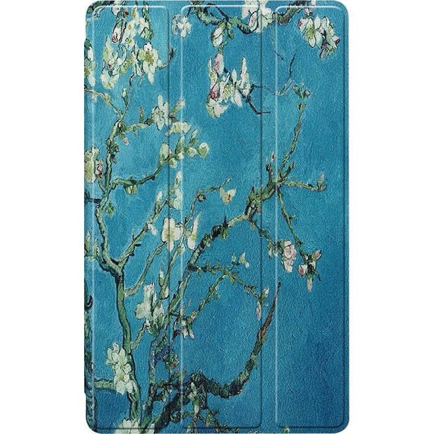 Basey Samsung Galaxy Tab A7 Lite Hoes Case Hoesje - Samsung Tab A7 Lite Book Case Cover - Bloesem