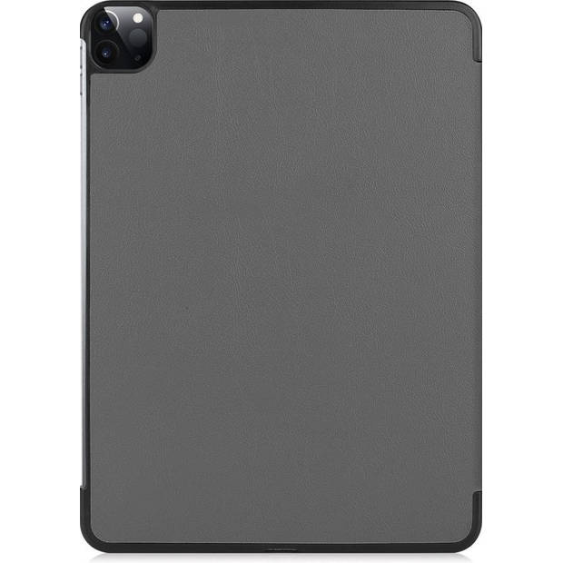 Basey iPad Pro 2021 (12,9 inch) Hoesje Kunstleer Hoes Case Cover -Grijs