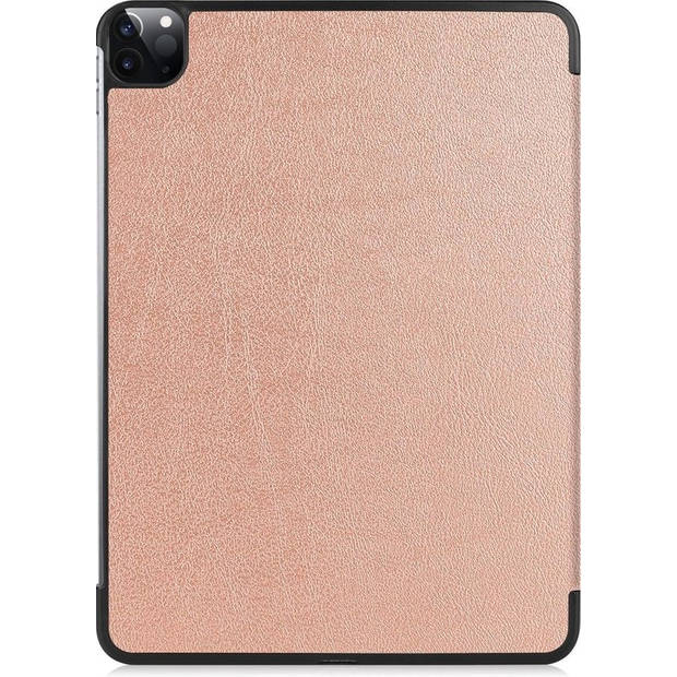 Basey iPad Pro 2021 (12.9 inch) Hoes Case Hoesje Hardcover Book Cover - Rosé Goud