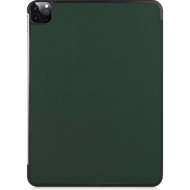 Basey iPad Pro 2021 (12.9 inch) Hoes Case Hoesje Met Uitsparing Apple Pencil - Donker Groen