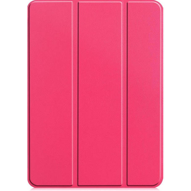 Basey iPad Pro 2021 (11 inch) Hoes Case Hoesje Hardcover Book Cover - Donker Roze