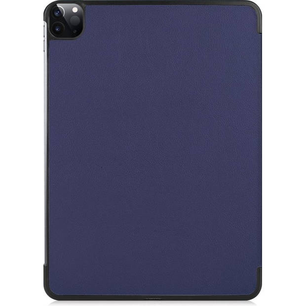 Basey iPad Pro 2021 (11 inch) Hoes Case Hoesje Hardcover Book Cover - Donker Blauw