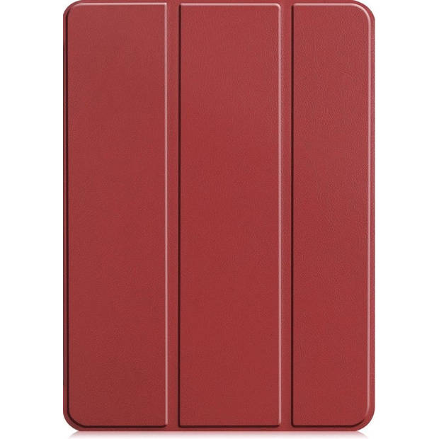 Basey iPad Pro 2021 (11 inch) Hoesje Kunstleer Hoes Case Cover -Donkerrood