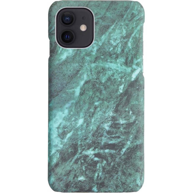 Basey Hoes Geschikt voor iPhone 11 Hoesje Marmer Case Marmeren Cover Hoes Hardcover - Groen