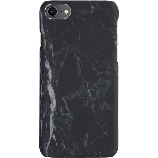 Basey iPhone 7 Hoesje Marmer Case Marmeren Cover Hoes Zwart Marmer Hardcover