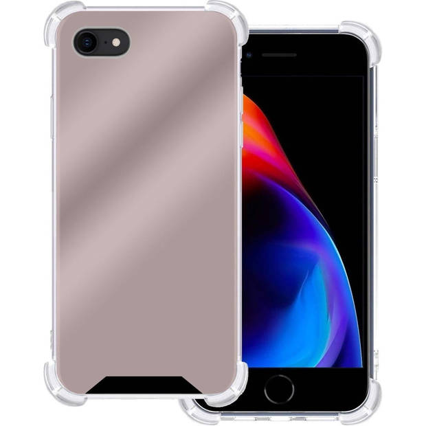 Basey iPhone 7 Hoesje Siliconen Shock Proof Hoes Case Cover - Rose goud