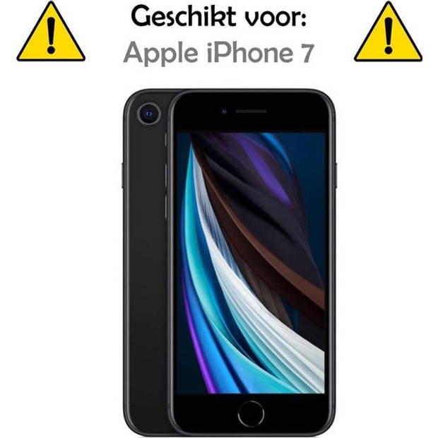 Basey iPhone 7 Hoesje Spiegel Shock Case Back Cover - iPhone 7 Spiegel Hoesje Shock Proof Spiegel - Rose Goud