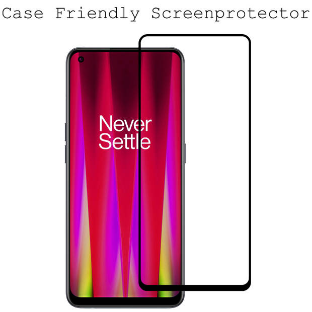 Basey OnePlus Nord CE 2 Screenprotector Tempered Glass Full Cover - OnePlus Nord CE 2 Beschermglas Screen Protector Glas