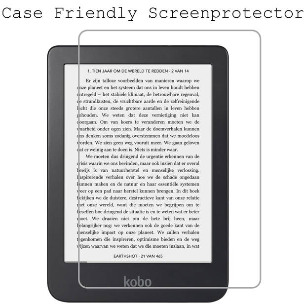 Basey Kobo Clara 2E Screen Protector Tempered Glass -Transparant