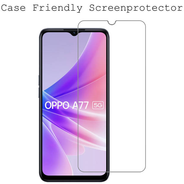 Basey OPPO A77 Screenprotector Tempered Glass - OPPO A77 Beschermglas Screen Protector Glas