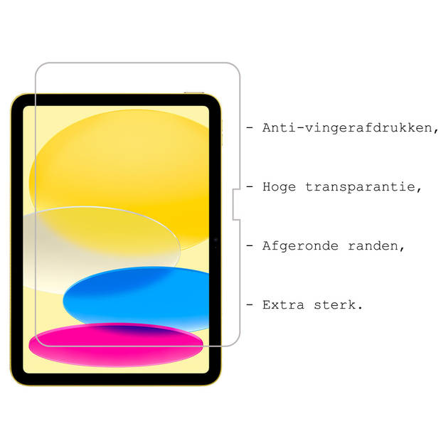 Basey iPad 10 2022 Screenprotector Tempered Glass Beschermglas - iPad 10 Screen Protector Glas
