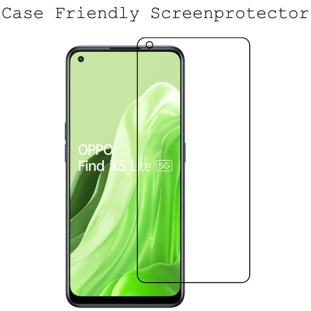 Basey OPPO Find X5 Lite Screenprotector Tempered Glass - OPPO Find X5 Lite Beschermglas Screen Protector Glas