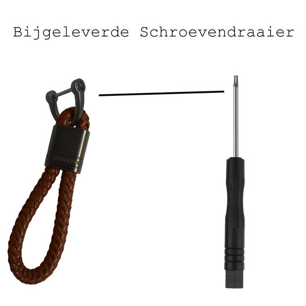 Basey Sleutelhanger Touw Koord Sleutelhanger - Touw Sleutelhanger Bruin