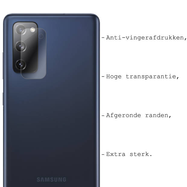 Basey Samsung Galaxy S20 FE Screenprotector Tempered Glass Beschermglas - Transparant