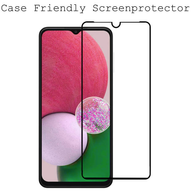 Basey Samsung Galaxy A13 5G Screenprotector Screen Protector Beschermglas Tempered Glass Full Cover 3D
