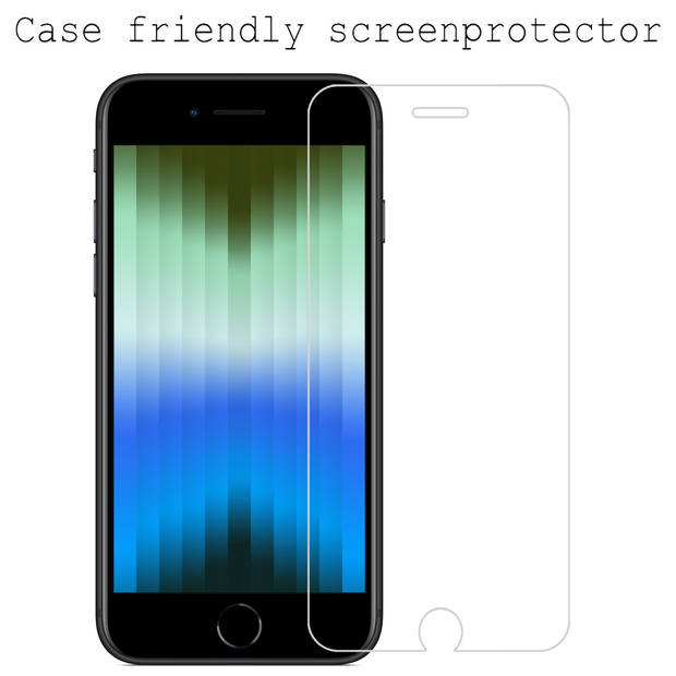 Basey iPhone SE 2022 Screenprotector Tempered Glass - iPhone SE 2022 Beschermglas - iPhone SE 2022 Screen Protector