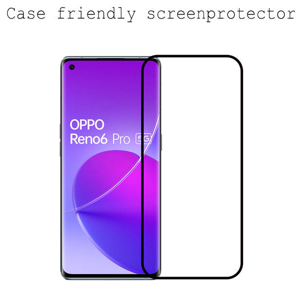 Basey OPPO Reno 6 Pro Screenprotector Tempered Glass - OPPO Reno 6 Pro Beschermglas - OPPO Reno 6 Pro Screen Protector