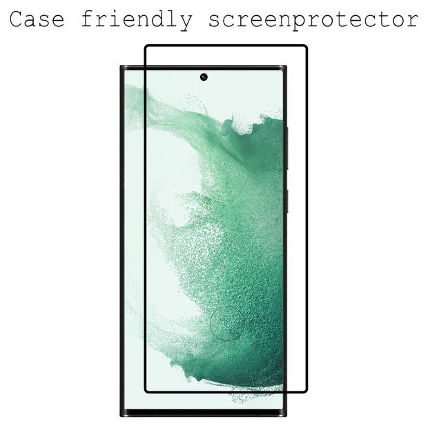 Basey Samsung Galaxy S22 Ultra Screenprotector Screen Protector Beschermglas Tempered Glass Full Cover 3D