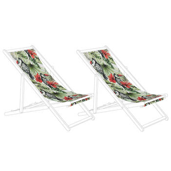 Beliani ANZIO/AVELLINO - Stoffen hoes voor stoel-Multicolor-Polyester