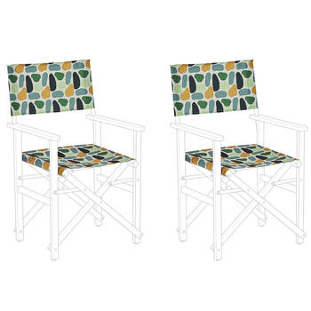Beliani CINE - Stoffen hoes voor stoel-Multicolor-Polyester