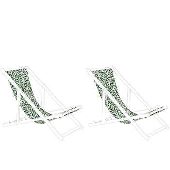 Beliani ANZIO/AVELLINO - Stoffen hoes voor stoel-Groen-Polyester