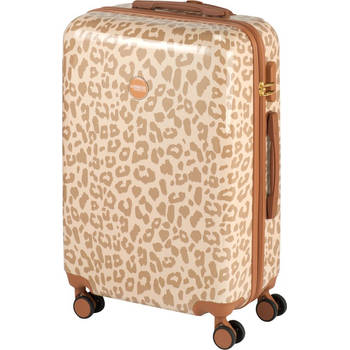 Princess Traveller Leopard - Reiskoffer - Crème/Taupe - M - 66cm