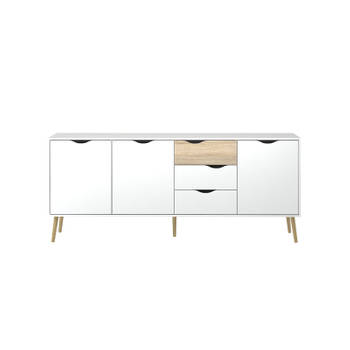 Dressoir Napoli 195 cm breed met 3 deuren en 3 lades.