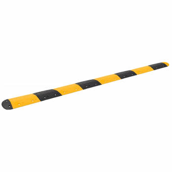 vidaXL Verkeersdrempel 420x32,5x4 cm rubber geel en zwart