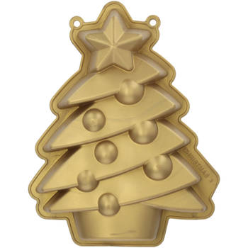 Blokker Jolly Christmas bakvorm - kerstboom - goud