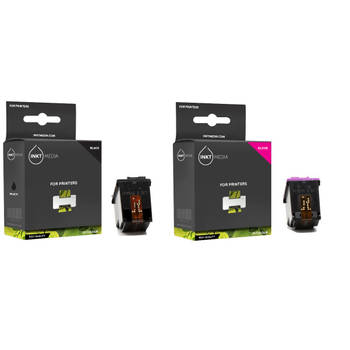 Inktmedia® - Inktcartridge - Geschikt HP 300XL CC641EE zwart en CC644EE kleur inktcartridge hoge capaciteit - Cartr...