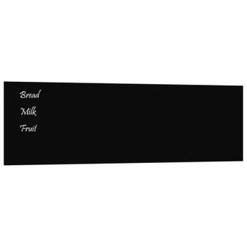 vidaXL Magneetbord voor aan de wand 100x30 cm gehard glas zwart