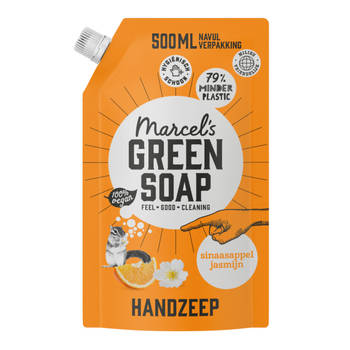 Marcel's Green Soap Handzeep Refill Orange & Jasmine - 500ml