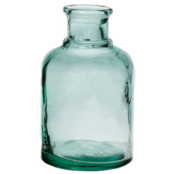 Bellatio Design Bloemenvaas - gerecycled glas transparant helder - D12 x H20 cm - Vazen
