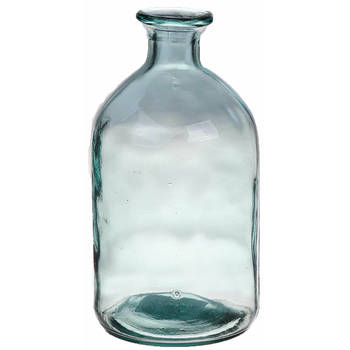 Bellatio Design Bloemenvaas - helder transparant gerecycled glas - D11 x H21 cm - Vazen