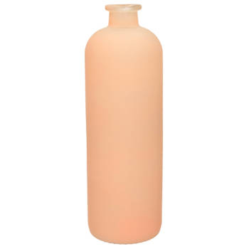 Jodeco Bloemenvaas Avignon - Fles model - glas - mat zalm roze - H33 x D11 cm - Vazen