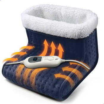 AG160 Elektrische voetenwarmer - Met Timer en Overhittingsbeveliging - 3 temperatuurstanden - Blauw