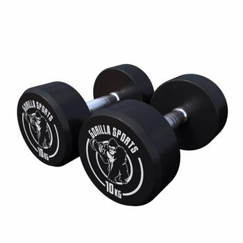 Gorilla Sports Dumbbell set 20 kg - Halterset - 2x10 kg - Dumbells - Gietijzer