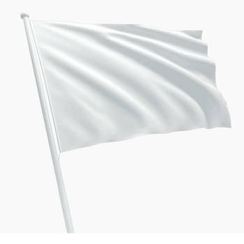 Witte Vlag - om zelf tekst op te zetten of in te kleuren - 150 x 100 cm