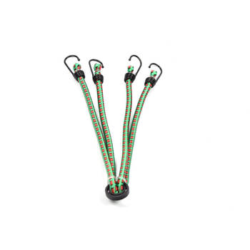 Snelbinders - Bagagespin 4 haken - spinbinder 60 cm met vier elastische armen -spinbinder 45 cm met vier elastische
