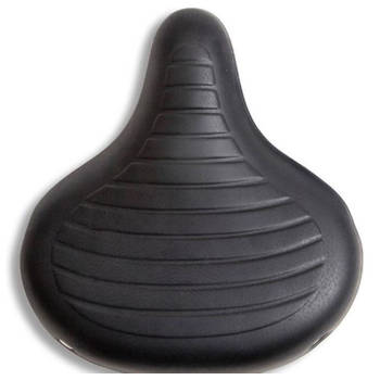 Verstelbaar Fietszadel Van Polyester Voor Comfortabel Rijden - Zwart - 24.5X8X27 Cm