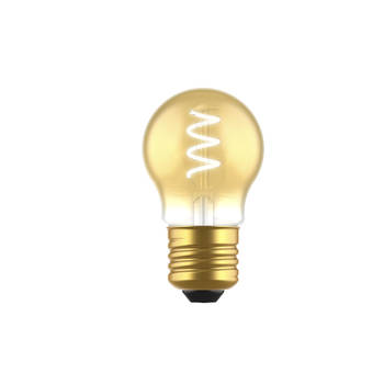 Blokker LED kogel G45 3W E27 spiraal goud - Dimbaar