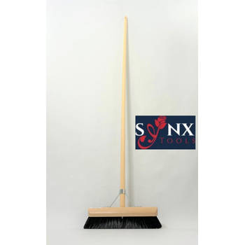 Synx Tools Zaalveger 30 cm - Paardenhaar / Kamerveger - Zachte bezem 30 cm - Bezemsteel - Veger schoonmaken - Bezems