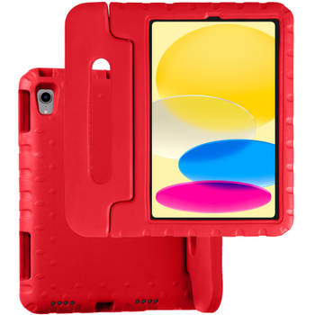 Basey iPad 10 Hoesje Kinder Hoes Shockproof Cover - Kindvriendelijke iPad 2022 Hoes Kids Case - Rood