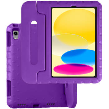 Basey iPad 10 Hoesje Kinder Hoes Shockproof Cover - Kindvriendelijke iPad 2022 Hoes Kids Case - Paars