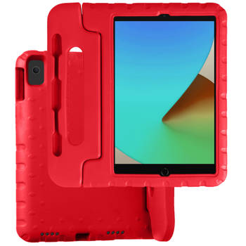 Basey iPad 10.2 2021 Kinderhoesje Foam Case Hoesje Cover Hoes -Rood