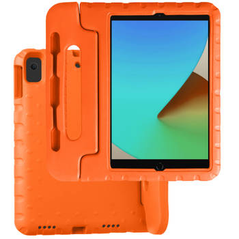 Basey iPad 10.2 2021 Kinderhoesje Foam Case Hoesje Cover Hoes -Oranje