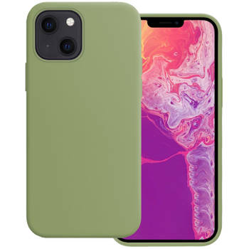 Basey iPhone 14 Hoesje Siliconen Back Cover Case - iPhone 14 Hoes Silicone Case Hoesje - Groen