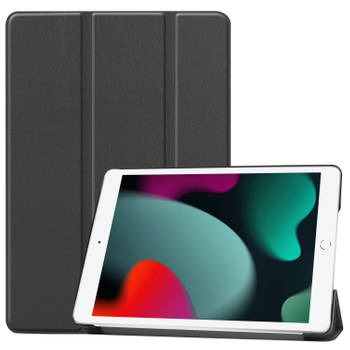 Basey iPad 10.2 2021 Hoes Book Case Hoesje - iPad 10.2 2021 Hoesje Hard Cover Case Hoes - Zwart