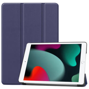 Basey iPad 10.2 2019 Hoes Book Case Hoesje - iPad 10.2 2019 Hoesje Hard Cover Case Hoes - Donkerblauw